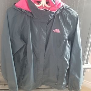 The North Face Rain Jacket    Sz M, Navy with Pink